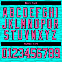 Load image into Gallery viewer, Custom Aqua Pink Black-White 3D Pattern Fragment Art Hockey Lace Neck Jersey
