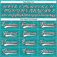 Laden Sie das Bild in den Galerie-Viewer, Custom Teal White-Black 3D Pattern Fragment Art Hockey Lace Neck Jersey
