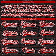 Загрузить изображение в средство просмотра галереи, Custom Black Red-White 3D Pattern Fragment Art Hockey Lace Neck Jersey
