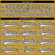 Load image into Gallery viewer, Custom Old Gold White-Black 3D Pattern Fragment Art Hockey Lace Neck Jersey
