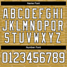 Load image into Gallery viewer, Custom Old Gold White-Black 3D Pattern Fragment Art Hockey Lace Neck Jersey
