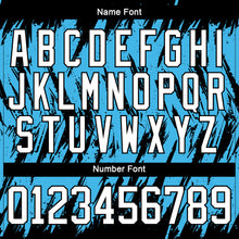 Load image into Gallery viewer, Custom Sky Blue White-Black 3D Pattern Splash Art Hockey Lace Neck Jersey
