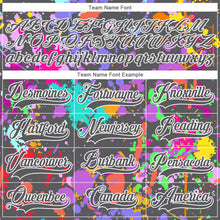 Load image into Gallery viewer, Custom Graffiti Pattern Steel Gray Black-White 3D Pattern Splash Art Hockey Lace Neck Jersey
