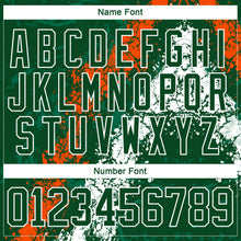 Load image into Gallery viewer, Custom Green Orange-White 3D Splash Art Hockey Lace Neck Jersey
