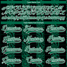 Загрузить изображение в средство просмотра галереи, Custom Black Kelly Green-White 3D Pattern Abstract Shape Hockey Lace Neck Jersey
