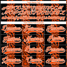 Загрузить изображение в средство просмотра галереи, Custom Black Orange-White 3D Pattern Abstract Shape Hockey Lace Neck Jersey
