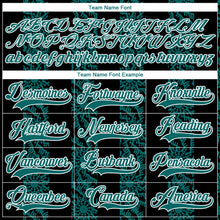 Загрузить изображение в средство просмотра галереи, Custom Black Teal-White 3D Pattern Abstract Shape Hockey Lace Neck Jersey
