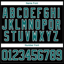 Загрузить изображение в средство просмотра галереи, Custom Black Teal-White 3D Pattern Abstract Shape Hockey Lace Neck Jersey
