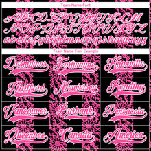 Загрузить изображение в средство просмотра галереи, Custom Black Pink-White 3D Pattern Abstract Shape Hockey Lace Neck Jersey
