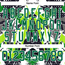 Загрузить изображение в средство просмотра галереи, Custom Black Kelly Green White-Green 3D Pattern Abstract Grunge Hockey Lace Neck Jersey
