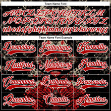 Charger l'image dans la galerie, Custom Black Red City Cream-White 3D Pattern Abstract Grunge Hockey Lace Neck Jersey
