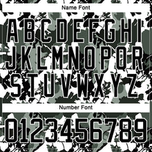 Laden Sie das Bild in den Galerie-Viewer, Custom Black Olive-White 3D Pattern Abstract Camo Hockey Lace Neck Jersey
