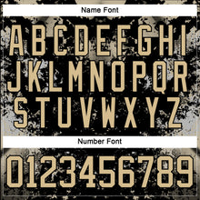 Charger l'image dans la galerie, Custom Black Vegas Gold 3D Pattern Abstract Grunge Hockey Lace Neck Jersey
