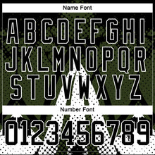 Load image into Gallery viewer, Custom Olive Black-White 3D Pattern Abstract Hockey Lace Neck Jersey
