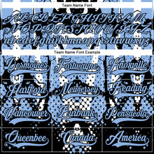 Загрузить изображение в средство просмотра галереи, Custom Light Blue Black-White 3D Pattern Abstract Hockey Lace Neck Jersey
