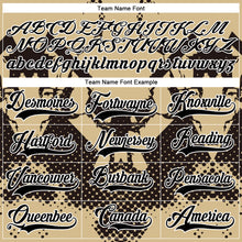 Load image into Gallery viewer, Custom Vegas Gold Black-White 3D Pattern Abstract Grunge Hockey Lace Neck Jersey
