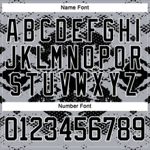Загрузить изображение в средство просмотра галереи, Custom Gray Black-White 3D Pattern Abstract Grunge Hockey Lace Neck Jersey
