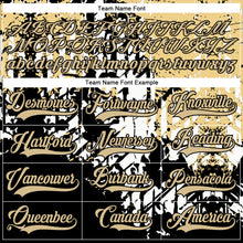 Загрузить изображение в средство просмотра галереи, Custom Black Vegas Gold-White 3D Pattern Abstract Grunge Hockey Lace Neck Jersey
