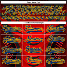 Charger l&#39;image dans la galerie, Custom Red US Navy Blue Gold-White 3D Pattern Cyber Mecha E-sport Hockey Jersey
