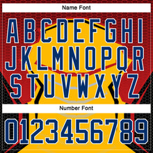 Load image into Gallery viewer, Custom Gold US Navy Blue Red-White 3D Pattern Cyber Mecha E-sport Hockey Jersey
