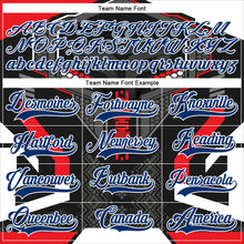 Load image into Gallery viewer, Custom Black US Navy Blue Red-White 3D Pattern Cyber Mecha E-sport Hockey Jersey
