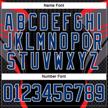 Load image into Gallery viewer, Custom Black US Navy Blue Red-White 3D Pattern Cyber Mecha E-sport Hockey Jersey
