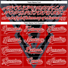 Load image into Gallery viewer, Custom Black Red Gray-White 3D Pattern Cyber Mecha E-sport Hockey Jersey
