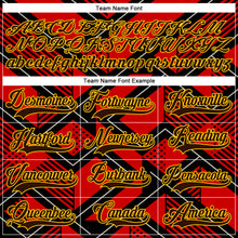 Load image into Gallery viewer, Custom Orange Brown Black Navy Yellow-White 3D Pattern Cyber Mecha E-sport Hockey Jersey
