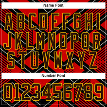 Load image into Gallery viewer, Custom Orange Brown Black Navy Yellow-White 3D Pattern Cyber Mecha E-sport Hockey Jersey
