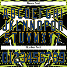 Charger l'image dans la galerie, Custom Black US Navy Blue Green Navy Gold-White 3D Pattern Cyber Mecha E-sport Hockey Jersey
