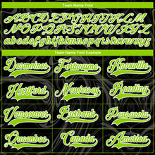 Load image into Gallery viewer, Custom Black Neon Green-White 3D Splash Art Hockey Lace Neck Jersey
