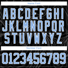 Загрузить изображение в средство просмотра галереи, Custom Black Light Blue-White 3D Splash Art Hockey Lace Neck Jersey
