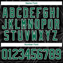 Load image into Gallery viewer, Custom Black Kelly Green-White 3D Splash Art Hockey Lace Neck Jersey
