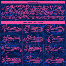 Laden Sie das Bild in den Galerie-Viewer, Custom Navy Pink-White 3D Splash Art Hockey Lace Neck Jersey
