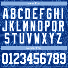 Загрузить изображение в средство просмотра галереи, Custom Royal White-Light Blue 3D Splash Art Hockey Lace Neck Jersey
