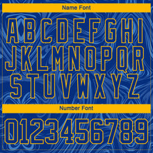 Load image into Gallery viewer, Custom Royal Gold-White 3D Splash Art Hockey Lace Neck Jersey
