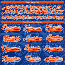 Charger l'image dans la galerie, Custom Royal Orange-White 3D Splash Art Hockey Lace Neck Jersey
