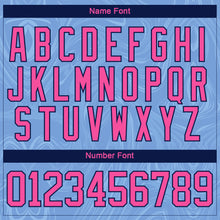 Load image into Gallery viewer, Custom Light Blue Pink Navy-White 3D Splash Art Hockey Lace Neck Jersey
