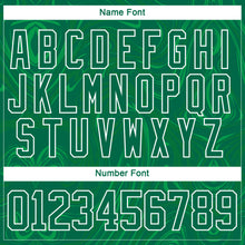 Load image into Gallery viewer, Custom Kelly Green White 3D Splash Art Hockey Lace Neck Jersey
