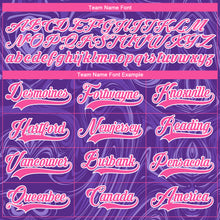 Load image into Gallery viewer, Custom Purple Pink-White 3D Splash Art Hockey Lace Neck Jersey
