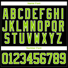 Load image into Gallery viewer, Custom Neon Green Black-White 3D Pattern Geometric Shape Hockey Lace Neck Jersey
