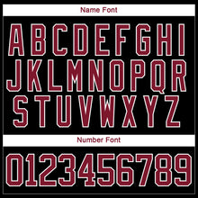 Load image into Gallery viewer, Custom Crimson Black-White 3D Pattern Geometric Shape Hockey Lace Neck Jersey
