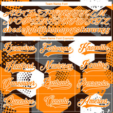 Charger l&#39;image dans la galerie, Custom Bay Orange Brown-White 3D Pattern Geometric Shape Hockey Lace Neck Jersey
