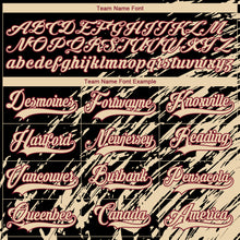 Load image into Gallery viewer, Custom Black City Cream-Crimson 3D Splash Art Hockey Lace Neck Jersey
