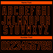 Load image into Gallery viewer, Custom Black Orange-White 3D Splash Art Hockey Lace Neck Jersey
