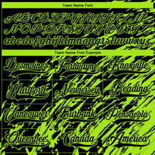 Load image into Gallery viewer, Custom Black Neon Green-White 3D Splash Art Hockey Lace Neck Jersey
