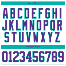 Load image into Gallery viewer, Custom White Purple-Aqua 3D Splash Art Hockey Lace Neck Jersey
