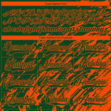 Загрузить изображение в средство просмотра галереи, Custom Green Orange-White 3D Splash Art Hockey Lace Neck Jersey
