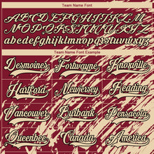 Load image into Gallery viewer, Custom Crimson City Cream-Black 3D Splash Art Hockey Lace Neck Jersey
