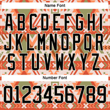 Laden Sie das Bild in den Galerie-Viewer, Custom Cream Black-Orange 3D Pattern Native Americans Tribal Indigenous People Hockey Lace Neck Jersey
